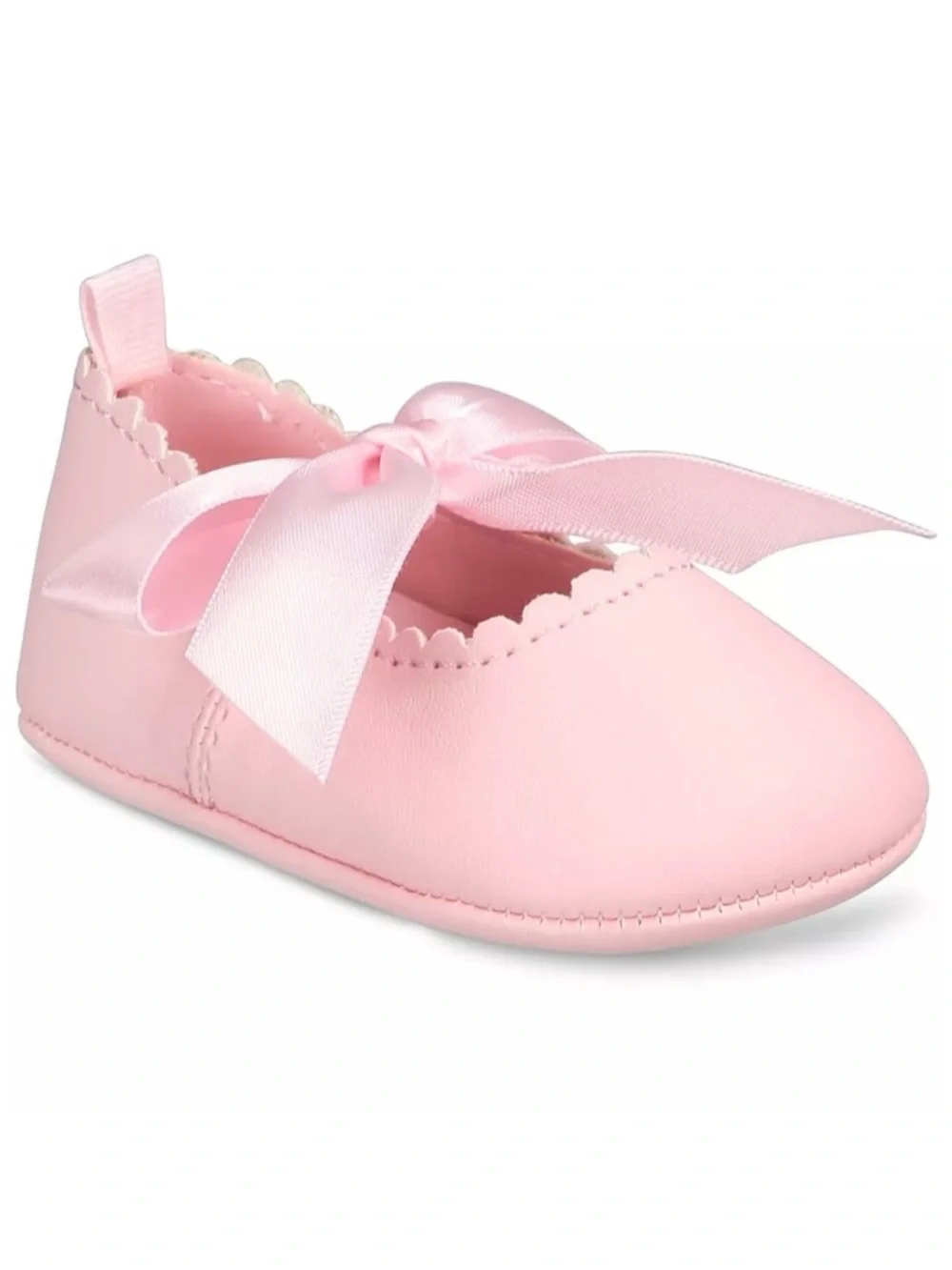 Baby Pink Ribbon Mary Jane Baby Shoes
